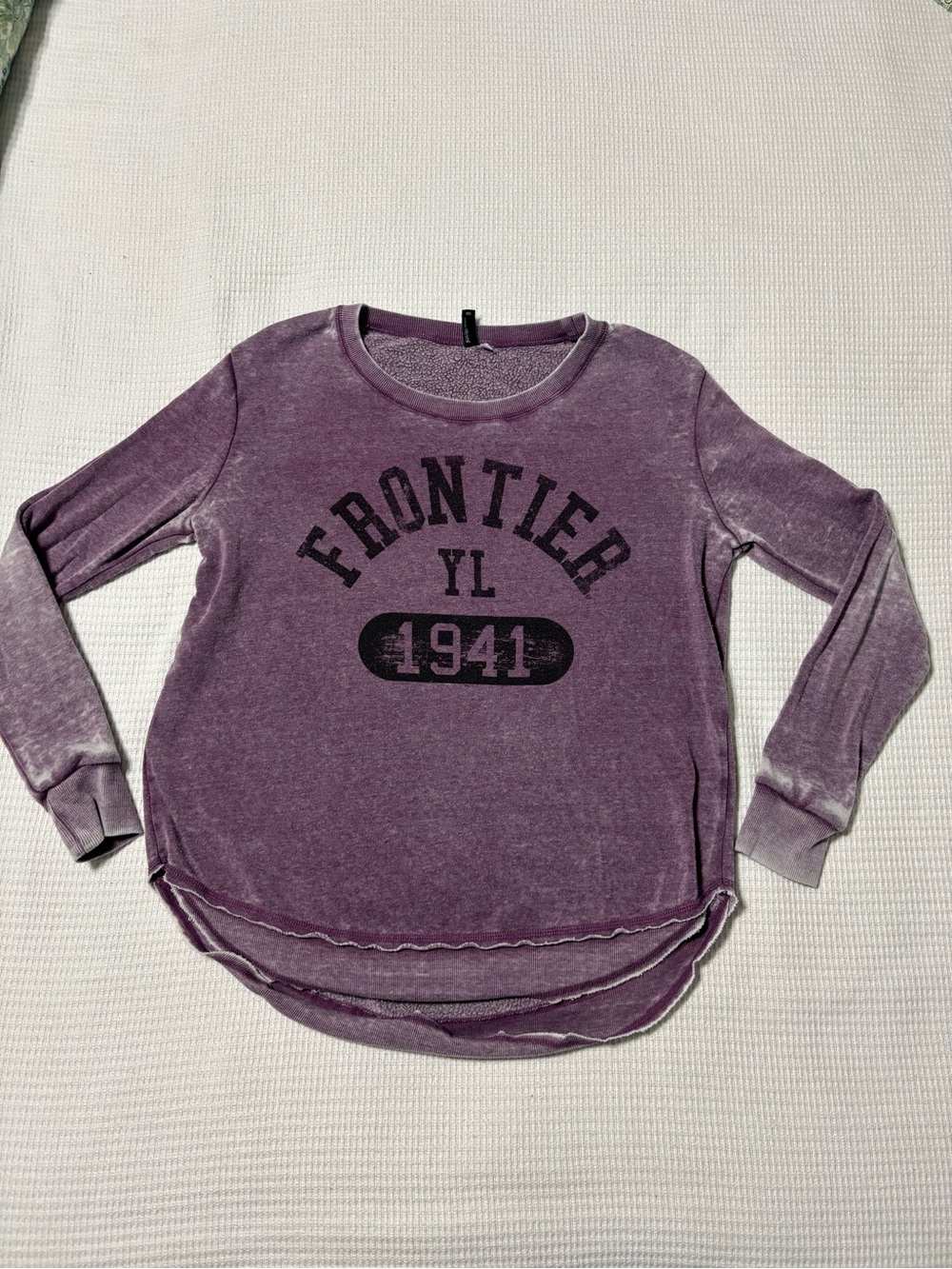 Women's Long Sleeve Frontier Purple Crewneck